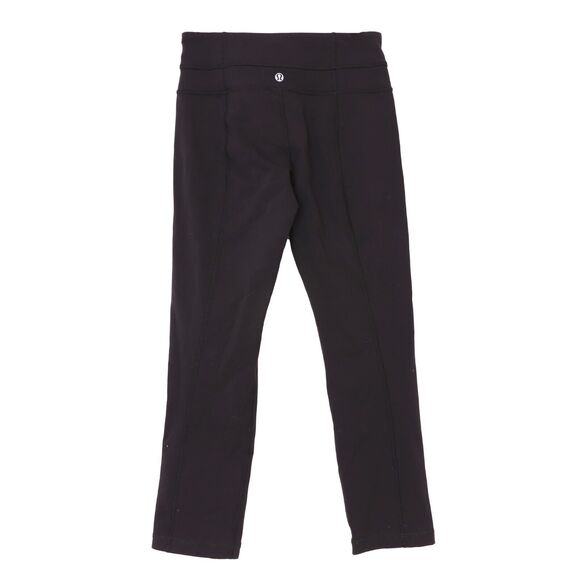 LULULEMON Wunder Groove Crop Legging 2 Black 22" Inseam Yoga Athleisure EUC B34 - Picture 3 of 6